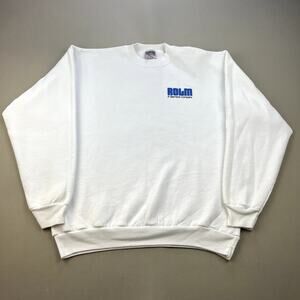 Vintage Siemens Sweatshirt Adult XL White Crewneck Engineer Workwear Employee